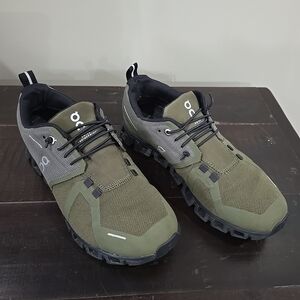 On Cloud Olive and Gray Women's Trail Sneakers Size 7.5 Waterproof